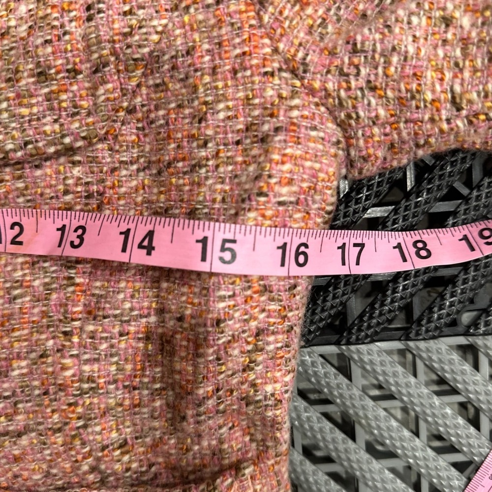 Gap Vintage Pink Tweed Wool Blend Blazer Jacket Fall 2005 Size 2 - Picture 3 of 6